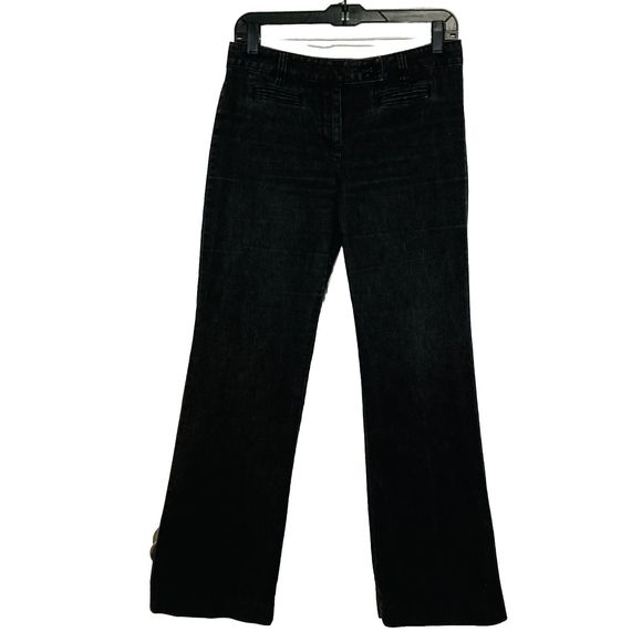 Talbots Heritage Boot Charcoal Gray Mid Rise Stretch Denim Trousers Size 8P/29 - Picture 1 of 12